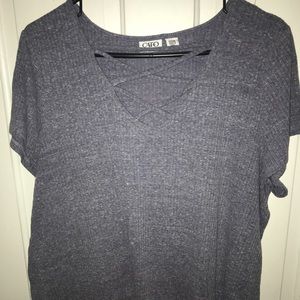 🌱Grey Cross-Cross Top🌱